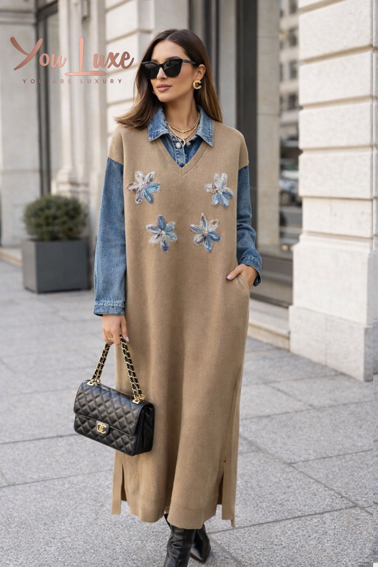 Faline Dress - Beige