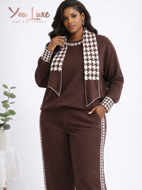 Bonny Set with Scarf - Brown