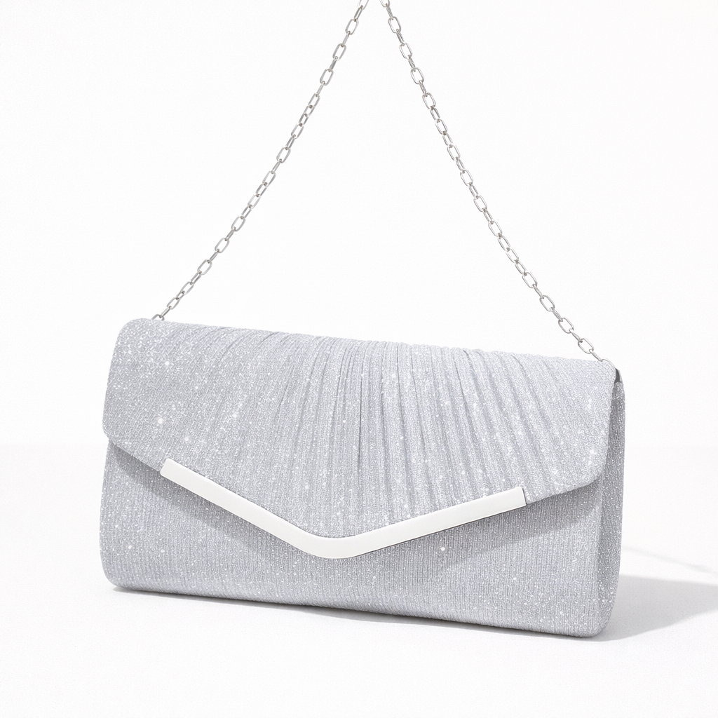 Shimmer V purse - Silver