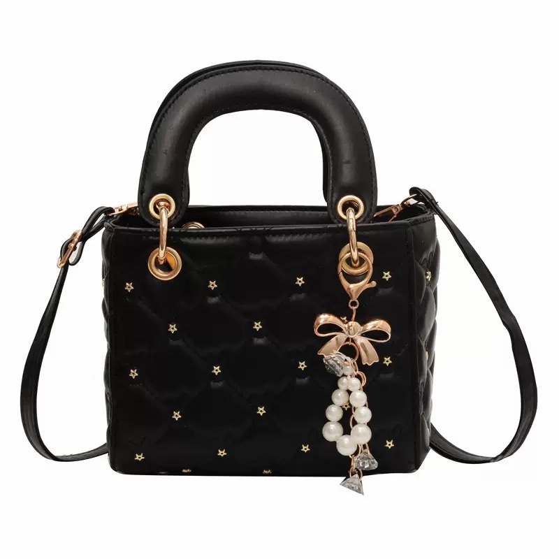 Cindy Bead Charm Bag - Black - Image 2
