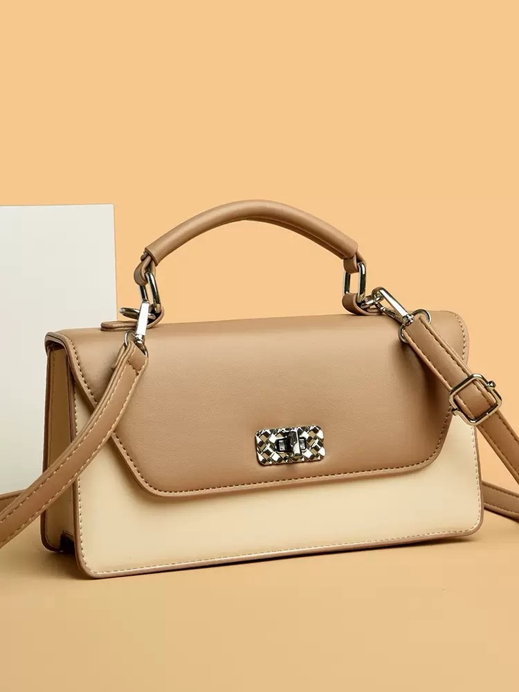 Nala Squared Bag - Beige/ Brown