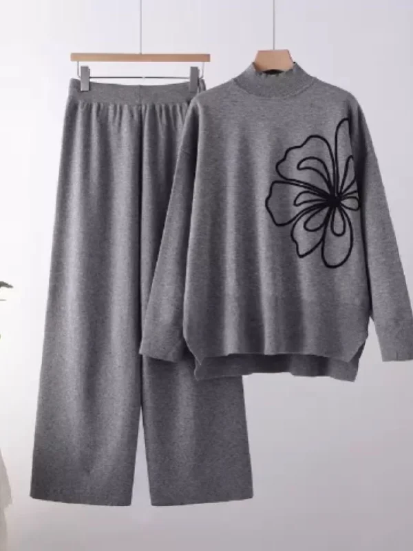 Faline Floral Turtle Neck Set
