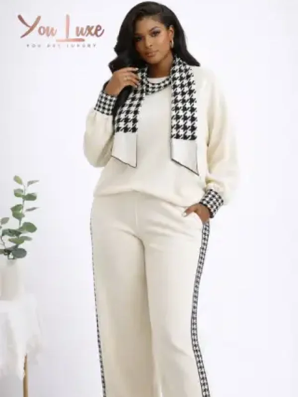Checkers sweater set (two piece)