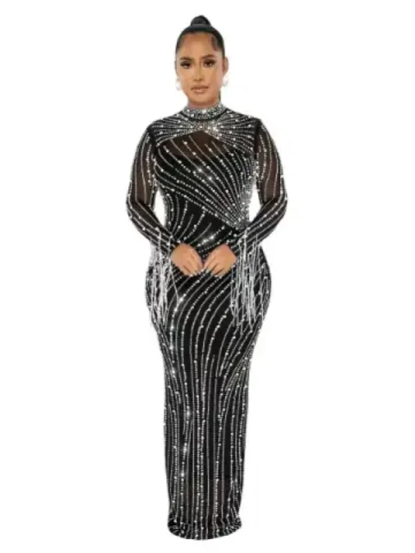 Luxe Rhinestone evening dress